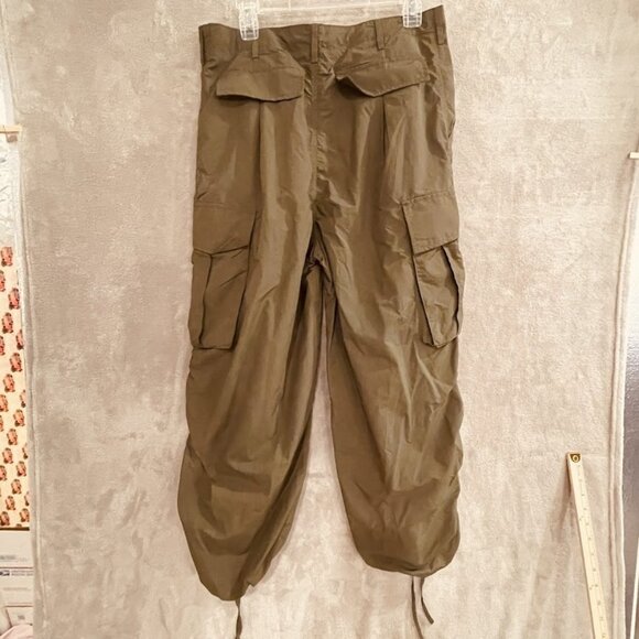 Halara Pants Womens Medium Olive Green Harem Cargo Parachute Nylon Utility - Picture 9 of 16